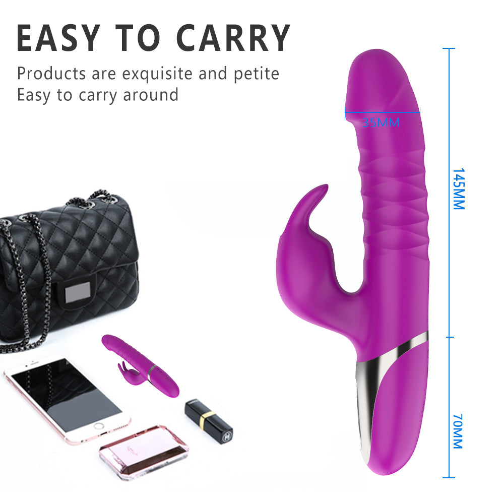 Lysia Thrusting G Spot Rabbit Vibrator - Purple