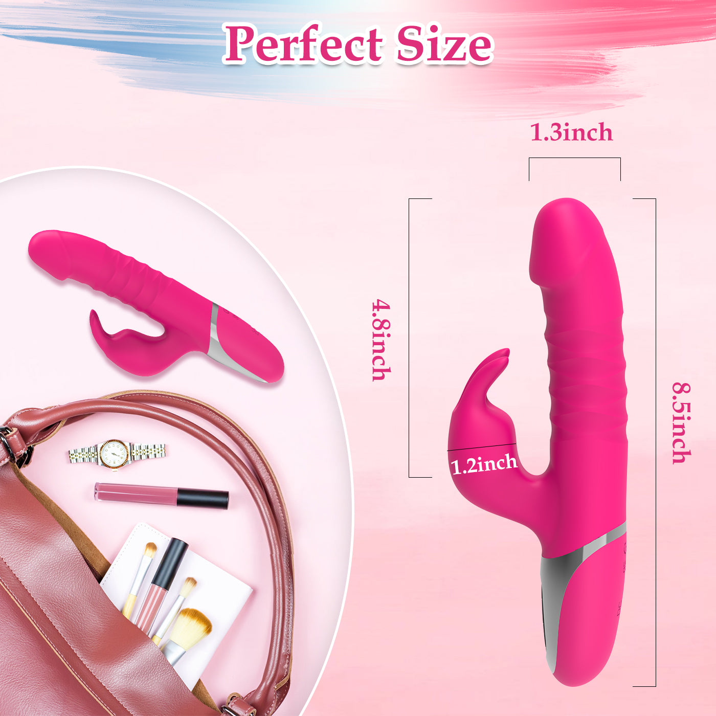 Lysia Thrusting G Spot Rabbit Vibrator - Pink